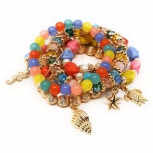 Charm Bracelets Turtle Beach Shell Seahorse